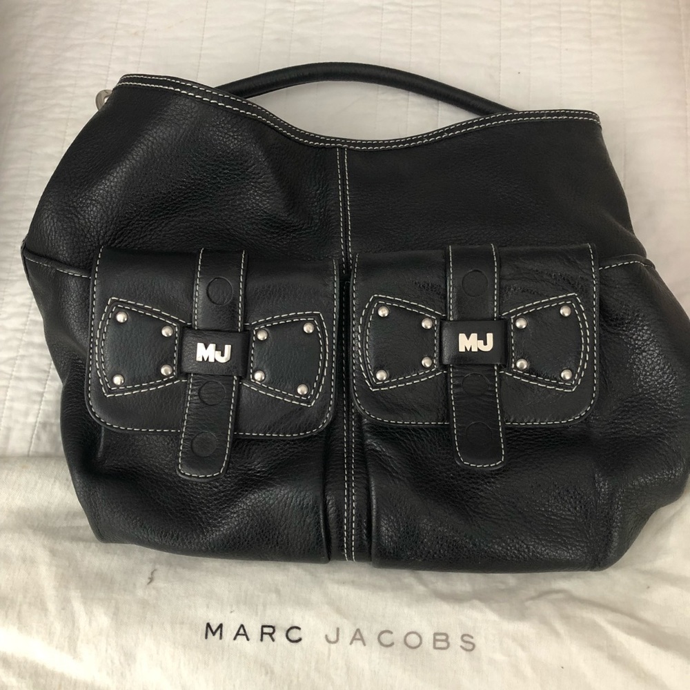 Marc Jacobs black bow purse bag tote